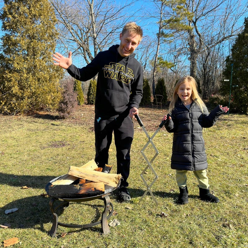 CKLT Fire Tongs Stainless Steel, 42in Heavy Duty Accordion Style Firewood Tongs Log Grabber for Fire Pit, Fireplace Campfire Bonfire, Fire Pit Tool Outdoor Camping Wood Stove Use - Image 5