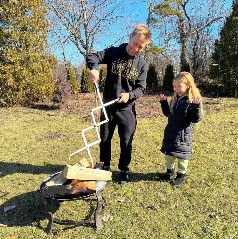 CKLT Fire Tongs Stainless Steel, 42in Heavy Duty Accordion Style Firewood Tongs Log Grabber for Fire Pit, Fireplace Campfire Bonfire, Fire Pit Tool Outdoor Camping Wood Stove Use - Image 4