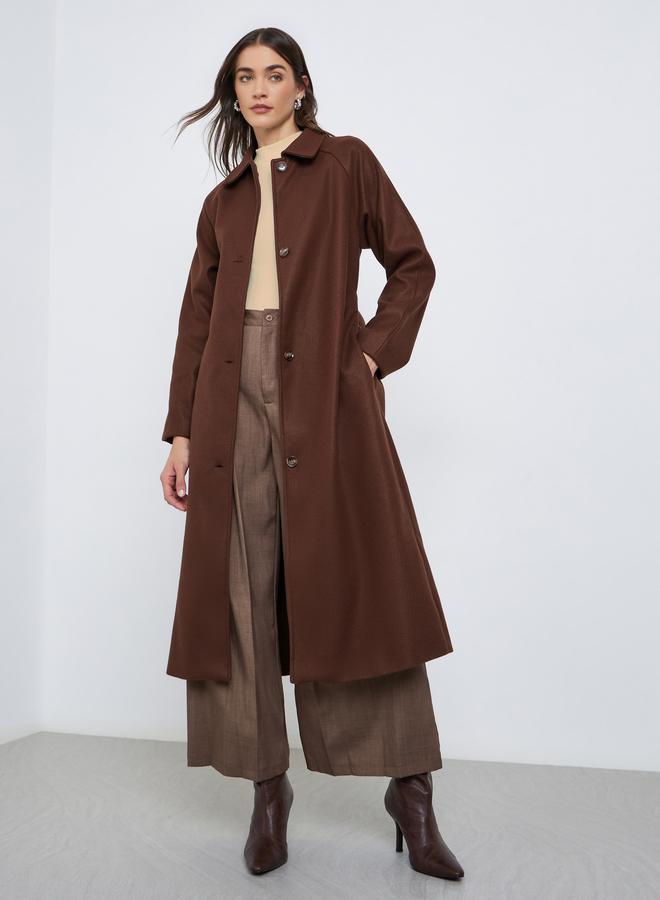 ستايلي معطف ميدي بتفاصيل أزرار - Image 1