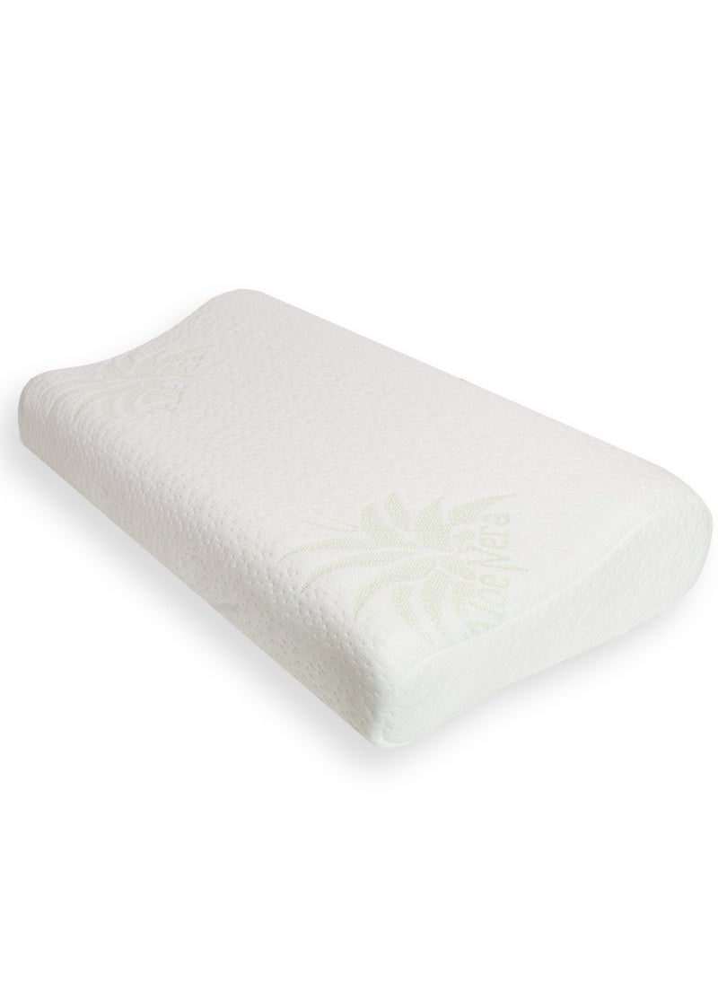 ARINA - The Memory Contour pillow for children is 48 × 26 × 6-8.8cm, made of high quality and hypoallergenic memory foam. - Image 1