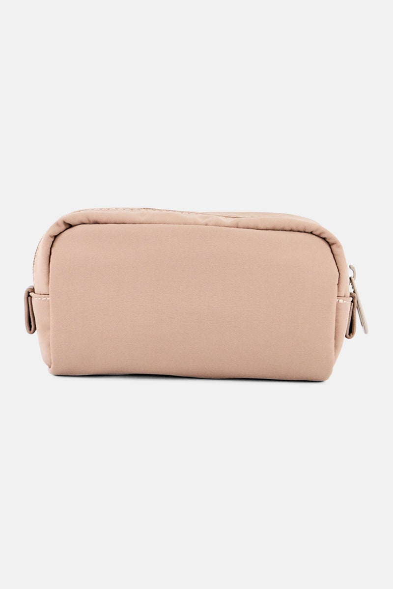 Reebok Women Brand Logo Cherry Toiletry Bag, Taupe  - Image 2