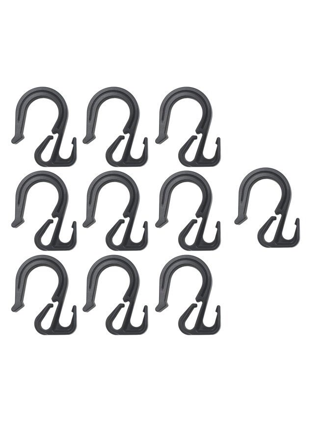 YYST Bungee Cord Hooks, 10 Pack, Black, Nylon, Cargo Net, Truck Net Organizer - Image 1
