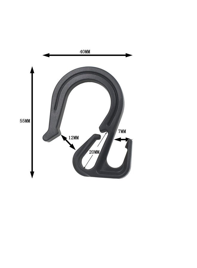 YYST Bungee Cord Hooks, 10 Pack, Black, Nylon, Cargo Net, Truck Net Organizer - Image 2