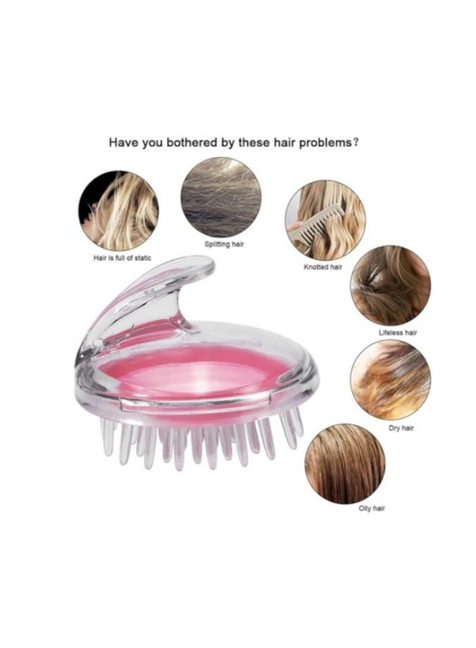 Scalp Massager Shampoo Brush with Soft Silicone Bristles Scrub for Wet and Dry Hair Exfoliator Reduces Dandruff Promotes Hair Growth - Manual Shampoo Brush with Soft Silicone Bristles Scalp Massager Vitili Scalp Care Exfoliates and Removes Dandruff - Scalp Massager Shampoo Brush Head Massager with Soft Silicone Bristles Scrub for Wet and Dry Hair Reduces Dandruff Massages and Promotes Hair Growth - Scalp Massager Brush for Shower - Scalp Exfoliating Brush Anti Dandruff for Wet and Dry Hair - Silicone Hair Cleansing and Scalp Massager Brush (Multiple Colors)