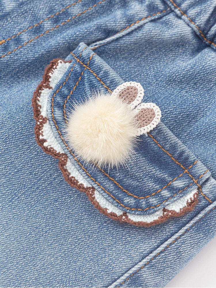 بالابالا بنطلون جينز بجيوب قلاب أمامية للبنات - Image 4