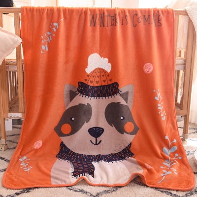 Kids Soft Coral Fleece Blanket Lightweight Little Bear 