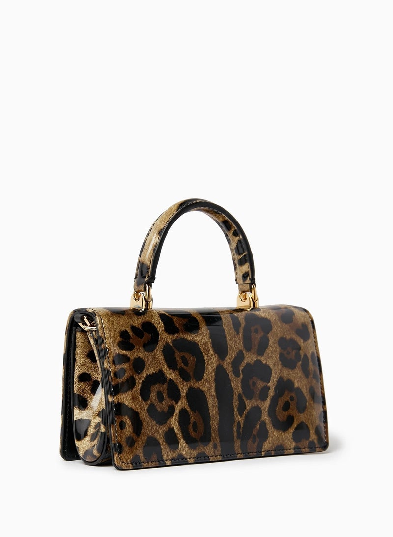 دي آند جي حقيبة دولتشي آند غابانا صغيرة بمقبض علوي من جلد العجل المصفح، حقيبة كروس نسائية، حقيبة توت نسائية، حقيبة يد نسائية، حقيبة كتف نسائية، حقيبة سفر نسائية، حقيبة هوبو نسائية - Image 5