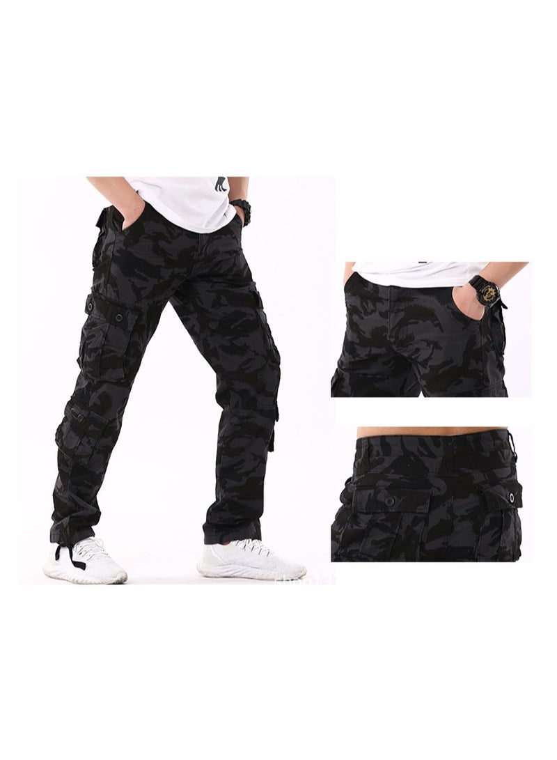 Loquat Men's Camouflage Pants Casual Pants Black Camouflage  - Image 2