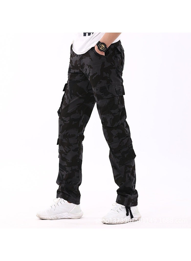 Loquat Men's Camouflage Pants Casual Pants Black Camouflage  - Image 1