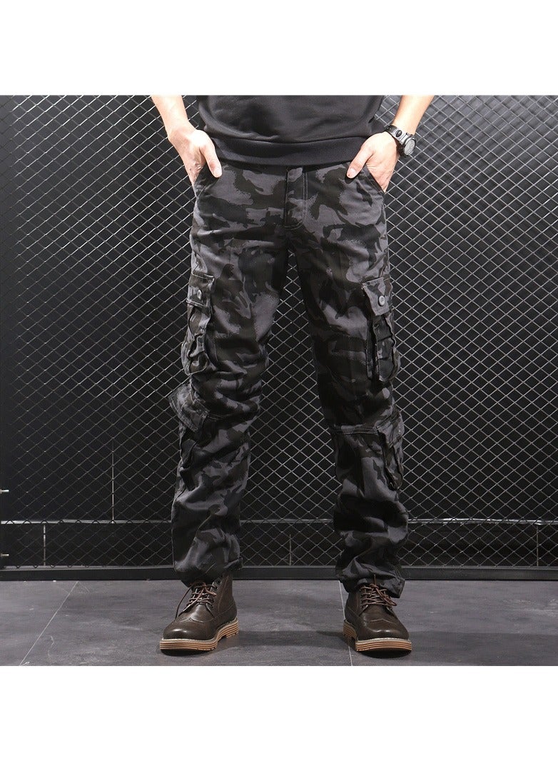 Loquat Men's Camouflage Pants Casual Pants Black Camouflage  - Image 3
