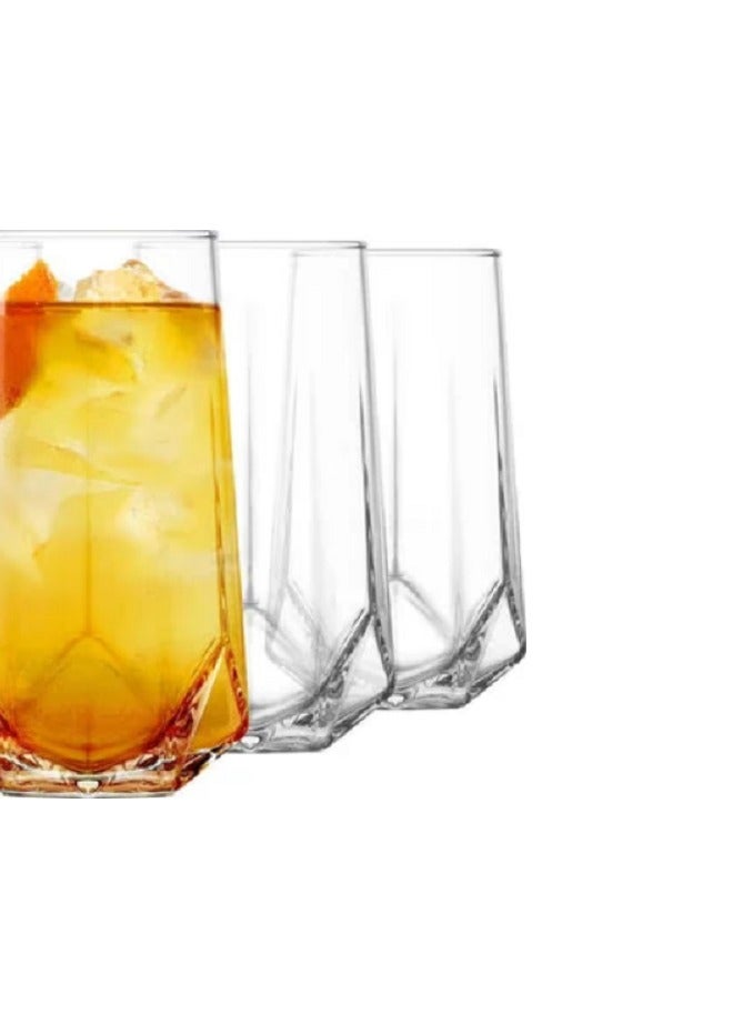 LAV 3 Pieces Valeria Long Drink Tumbler Set 460 Ml - Clear - Image 5