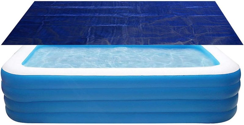 cheekyglo Solar Round Pool Cover for inground pools Easy Set Pool Cover Above Ground Pool Heater Round Solar Cover for Swimming Pool Keeps Out Leaves Debris Dirt Insects Quick Set (A/112''x72.8'') - Image 1