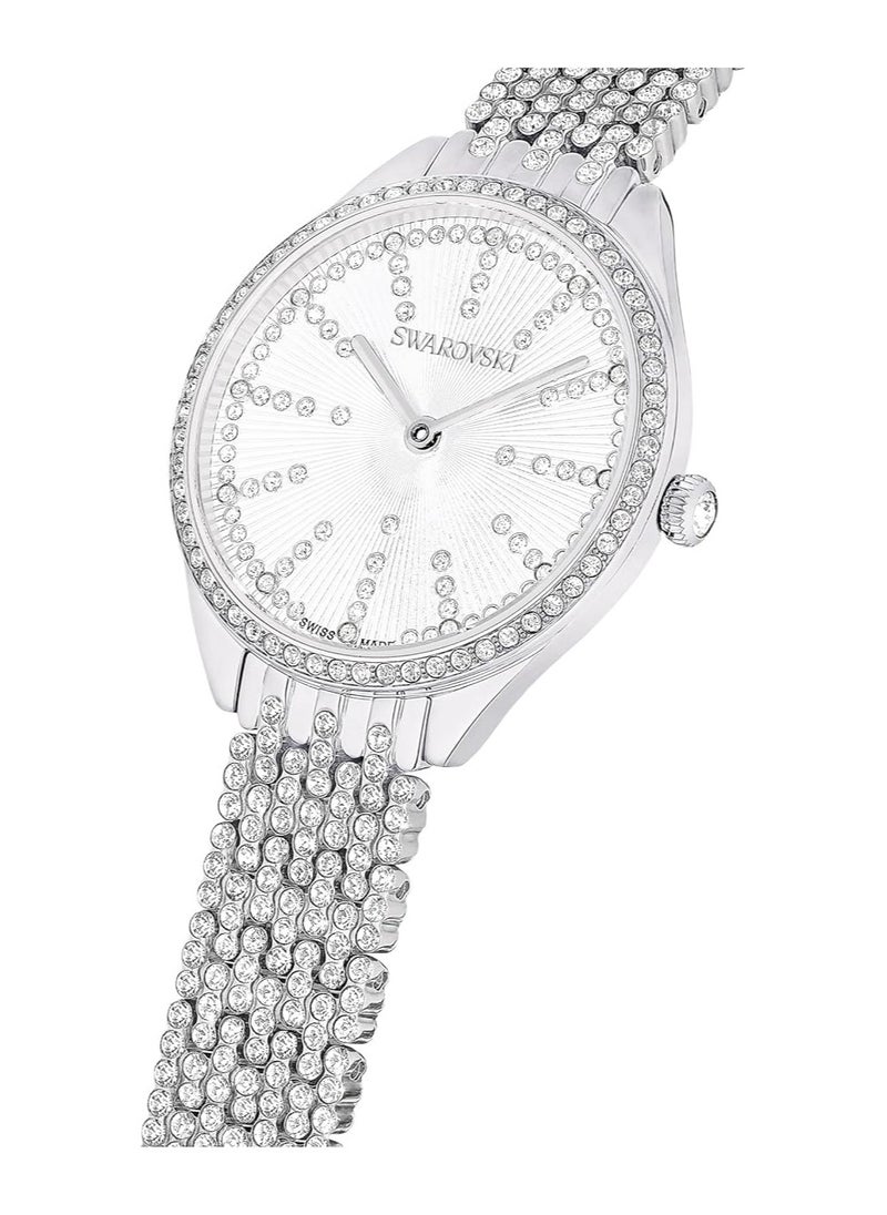SWAROVSKI - Attract watch Swiss Made, Full pavé, Crystal bracelet, Silver tone, Stainless steel - Image 1