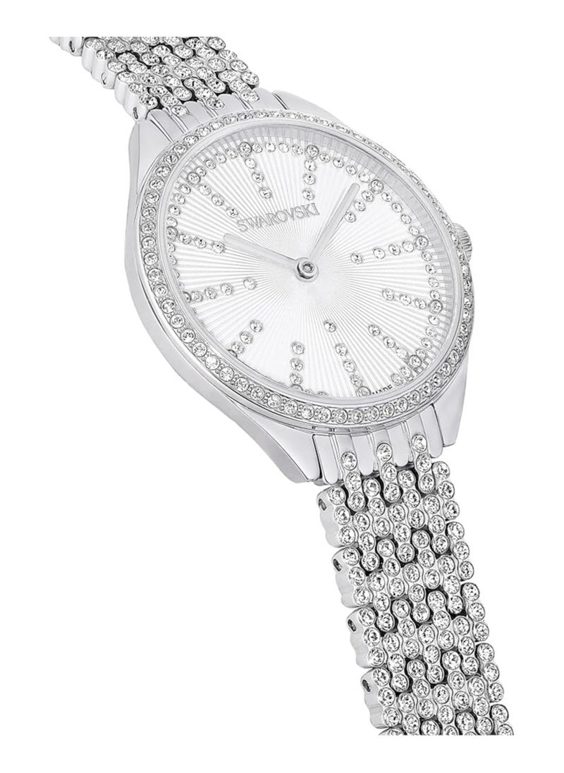SWAROVSKI - Attract watch Swiss Made, Full pavé, Crystal bracelet, Silver tone, Stainless steel - Image 1