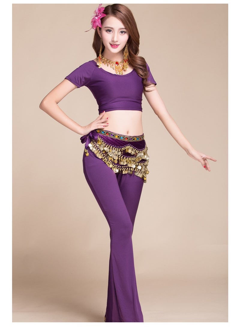 عملات ذهبية رقص البطن حزام الورك مع 328 عملات (أرجواني) - Image 2