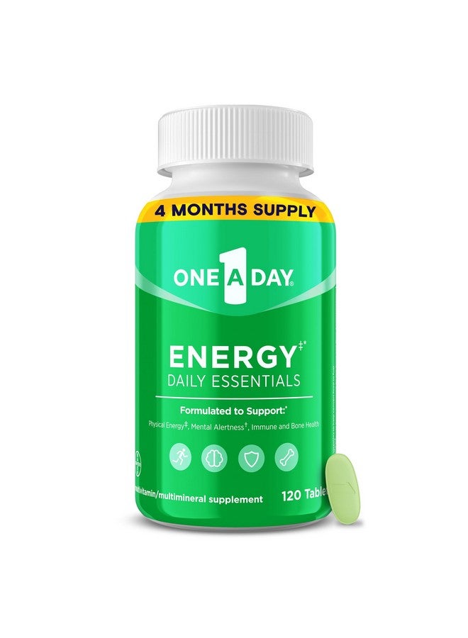 One A Day Energy Daily Essentials Multivitamin, Energy Supplement to Support Physical Energy & Mental Alertness Support with Vitamin B6, Vitamin B12, Caffeine & Folic Acid, 120 Count - Image 1