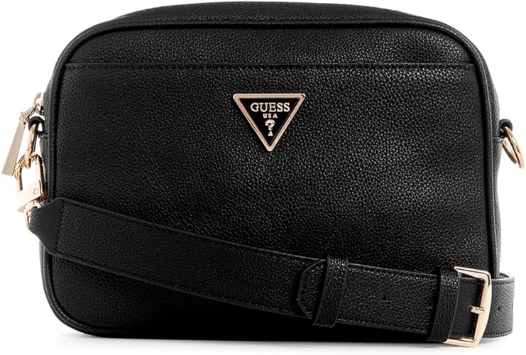 GUESS Lifestyle Crossbody Bag – Black (Detachable Strap, Textured Finish) - Image 1