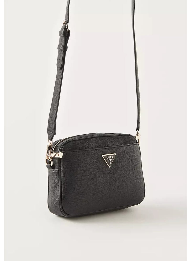 GUESS Lifestyle Crossbody Bag – Black (Detachable Strap, Textured Finish) - Image 2