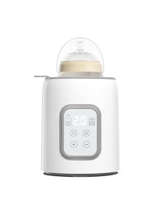 8-in-1 OG Fast Bottle Warmer with Timer, Gray | Fast & Even Heating, Nutri-Preserve, Safe Material, Precise Temp, Easy Operation, Multi-Use Bottle Warmer for All Feed Stages