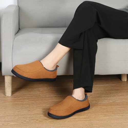 Anmerl Slippers for Men and Women Indoor Outdoor Memory Foam Winter Warm Moccasin House Shoes with Plush Lining & Non-Slip Rubber Sole, Easy Slip-On for Home, Office, Walking - Image 2