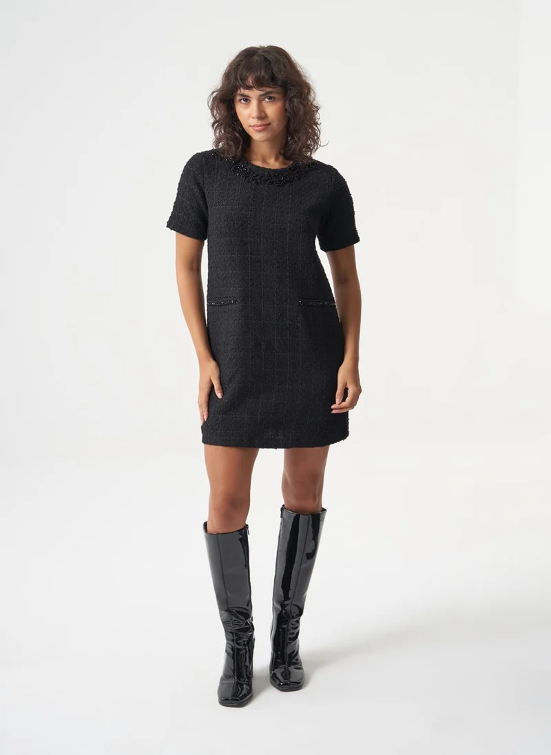 MIZALLE Tweed Stone Dress