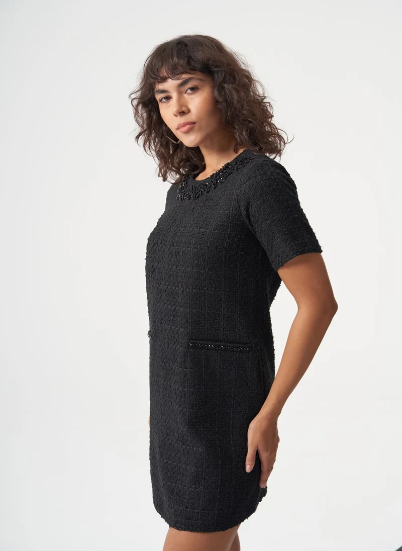 MIZALLE Tweed Stone Dress