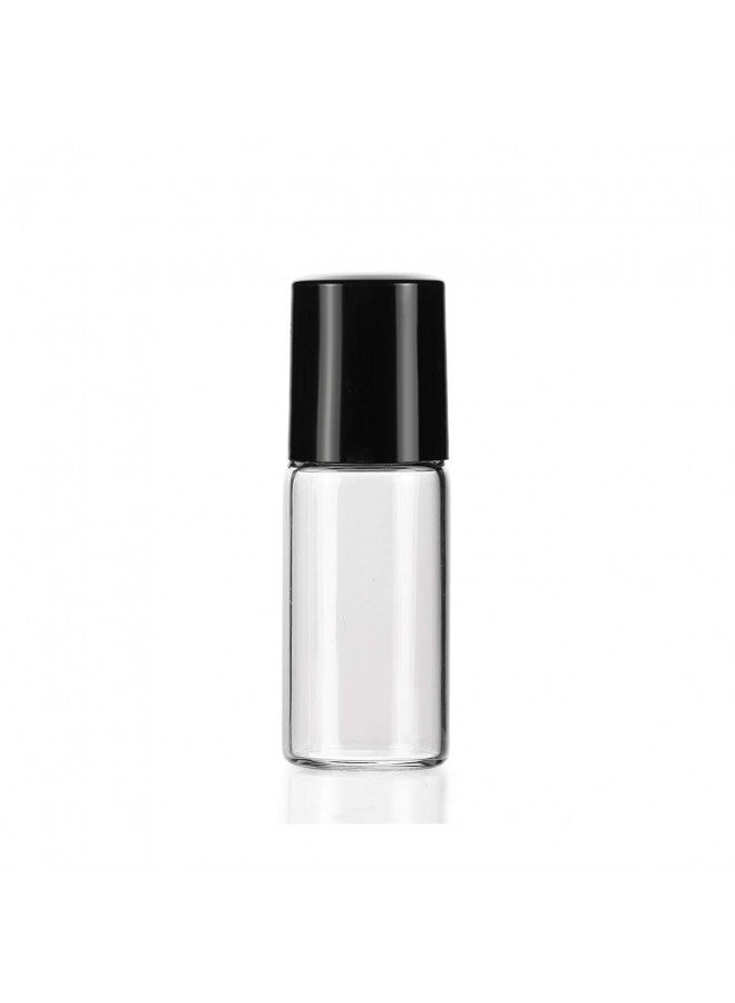 USRommaner 50 Pack 3ml Clear Glass Sample Vials For Essential Oils,Empty Glass Roller Bottle With Stainless Steel Roller Ball 3/4 Dram Glass Vials Perfume Roll On container-funnel,Opener,Dropper Included - Image 3