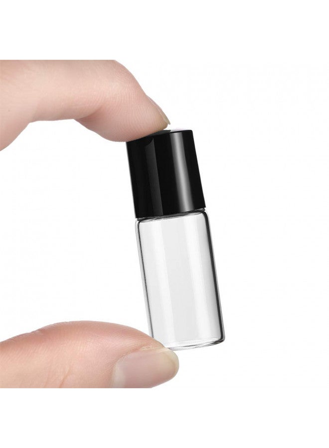 USRommaner 50 Pack 3ml Clear Glass Sample Vials For Essential Oils,Empty Glass Roller Bottle With Stainless Steel Roller Ball 3/4 Dram Glass Vials Perfume Roll On container-funnel,Opener,Dropper Included - Image 4