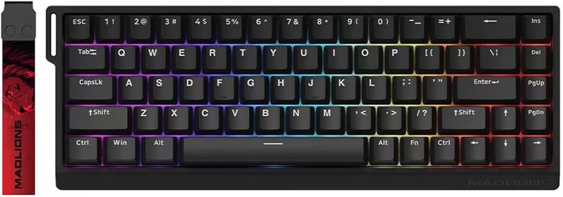 Hyekit x FGG MADLIONS MAD 68 HE RGB 60% لوحة مفاتيح ألعاب سلكية بمفاتيح مغناطيسية مع تفعيل قابل للتعديل، معدل استقصاء 8000 هرتز، وضع الزناد السريع، مفاتيح تأثير هول، للكمبيوتر الشخصي/ماك، أسود - Image 1