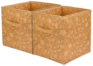 Kuber Industries Metalic Print Foldable Storage Cube Box|Drawer Wardrobe Organizer for Clothes|Closet Organizer for clothes, Toys, Books|Basket Bins Container|Pack of 2 (Brown) - pzsku/Z19ABD9BBAA2655174A9EZ/45/1743071206/ad9c2abe-4b35-4685-939c-6f8b3cbecdc7