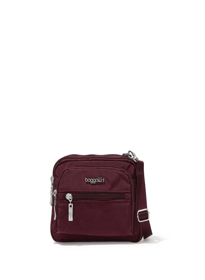 Baggallini Triple Zip Bag, Dark Cherry, One size - Image 1