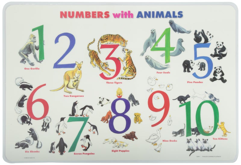 Painless Learning Numbers with Animals Placemat - Image 1