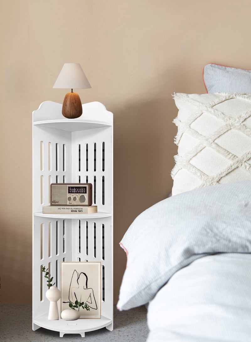 اوجيزور رف زاوية، رف تخزين زاوية، PVC، عالمي لأي موقف، ارتفاع 31.5 بوصة (80 سم)، أبيض - Image 3