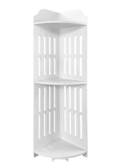 AOJEZOR Corner Rack, Corner Storage Rack , PVC, Suitable for any scene, Height 31.5 in (80 cm), White  - Image 1