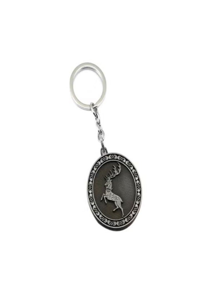 Nariele Game Of Thrones House Baratheon Deer Keys Ancient Silver Key Chain