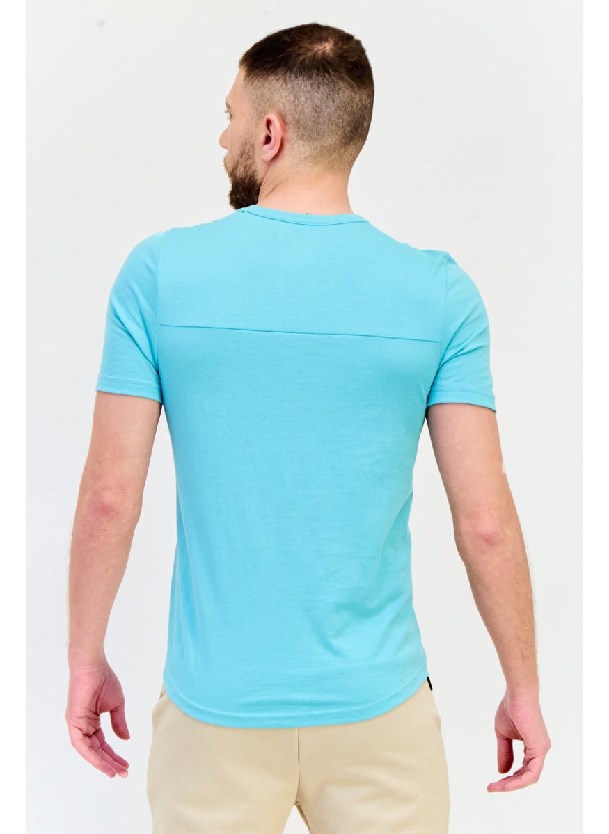 Reebok Men Sportswear Fit Short Sleeves Training T-shirt, Mint Green  - Image 3