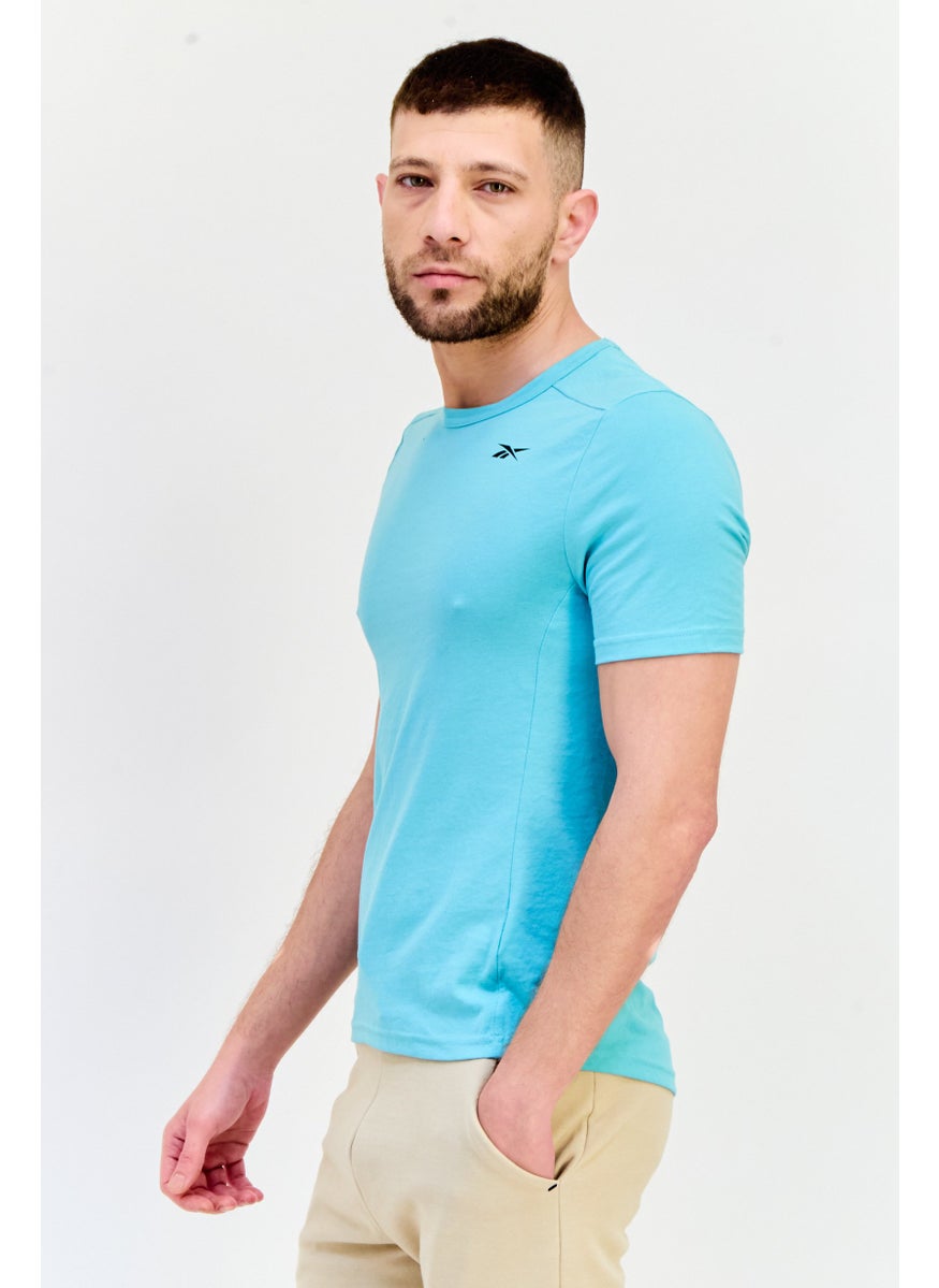 Reebok Men Sportswear Fit Short Sleeves Training T-shirt, Mint Green  - Image 2