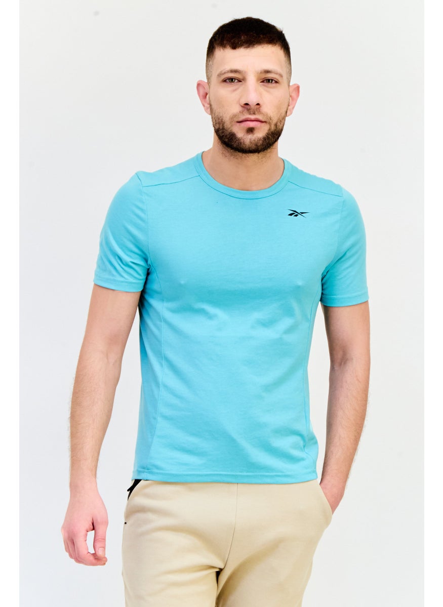 Reebok Men Sportswear Fit Short Sleeves Training T-shirt, Mint Green  - Image 1