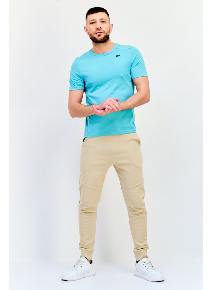 Reebok Men Sportswear Fit Short Sleeves Training T-shirt, Mint Green  - Image 4