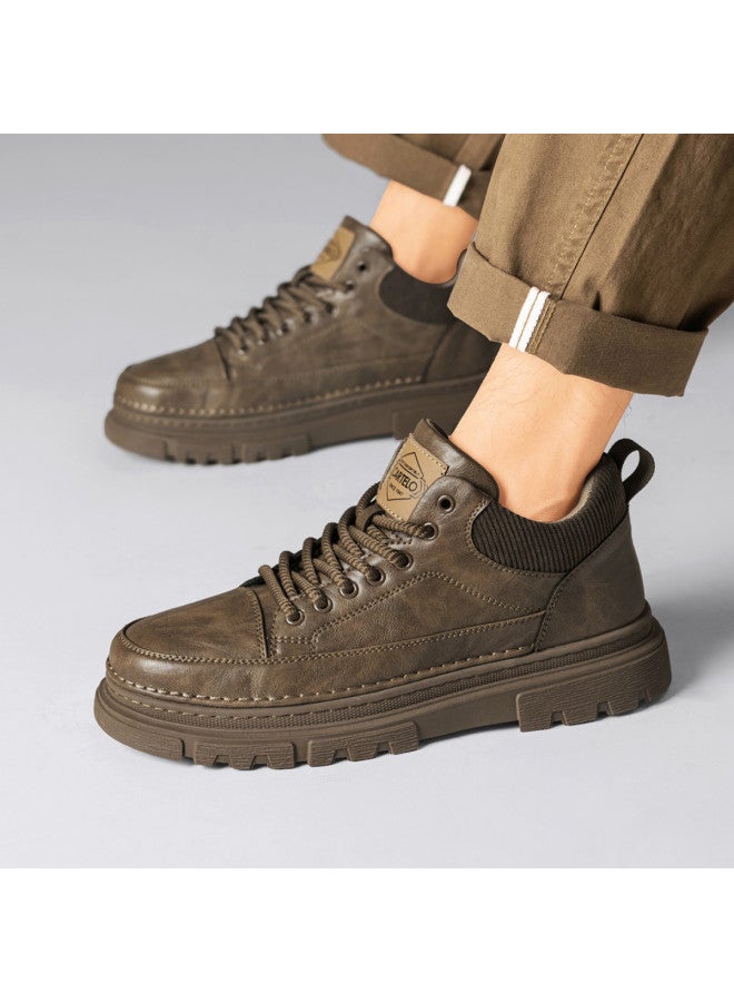 CARTELO Retro Casual Mid-cut Work Boots, Men's Stylish And Versatile Spring/autumn Martin Boots, Short Boots For Men - Image 5