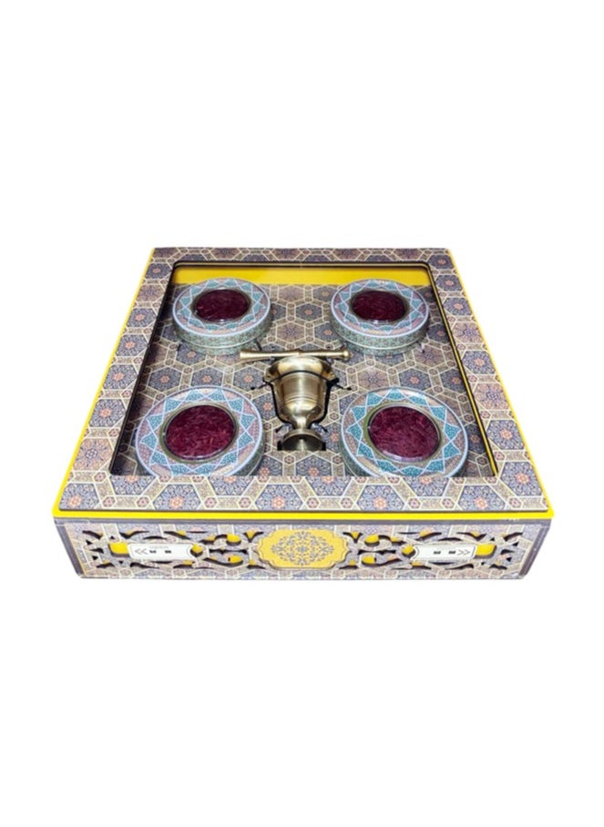 ZARCHIN Wooden Saffron Box with Mortar & 4 x 1g Super Negin Saffron Tin Container | Ideal Gift Set | Multiple Colors  - Image 2