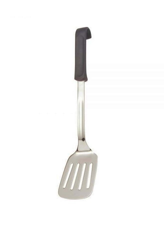 Frenchef Stainless Steel Slotted Turner with Black Handle  - Image 1
