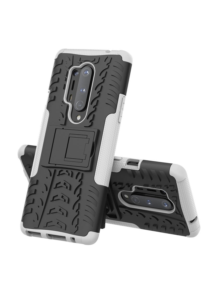 عام غطاء الهاتف OnePlus 8 Pro، غطاء سيليكون مع وسادة تبطين وحامل ، نمط الإطار لهاتف OnePlus 8 Pro.