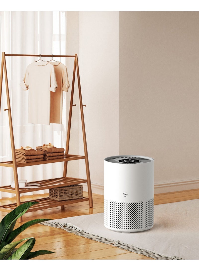 Novitson Air Purifier for Home | H13 True HEPA Filter | CADR 350m³/h | Covers 45 sqm | WiFi Smart Control | Auto & Sleep Mode | Air Quality Indicator | Ionizer | Child Lock NAP-7350W , White - Image 5