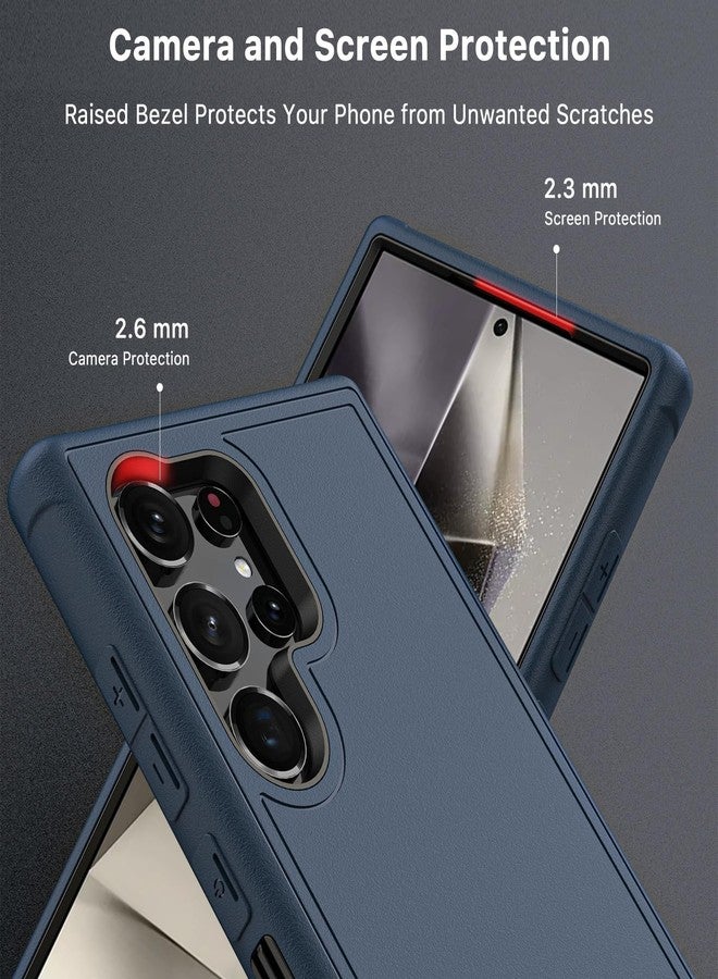 جراب MYBAT Pro Maverick Series لهاتف سامسونج جالاكسي S24 ألترا مع مشبك حزام، 6.8 بوصة، جراب حماية متين للغاية بمواصفات عسكرية مع حامل دوار 360 درجة (بدون واقي شاشة) أزرق - Image 3