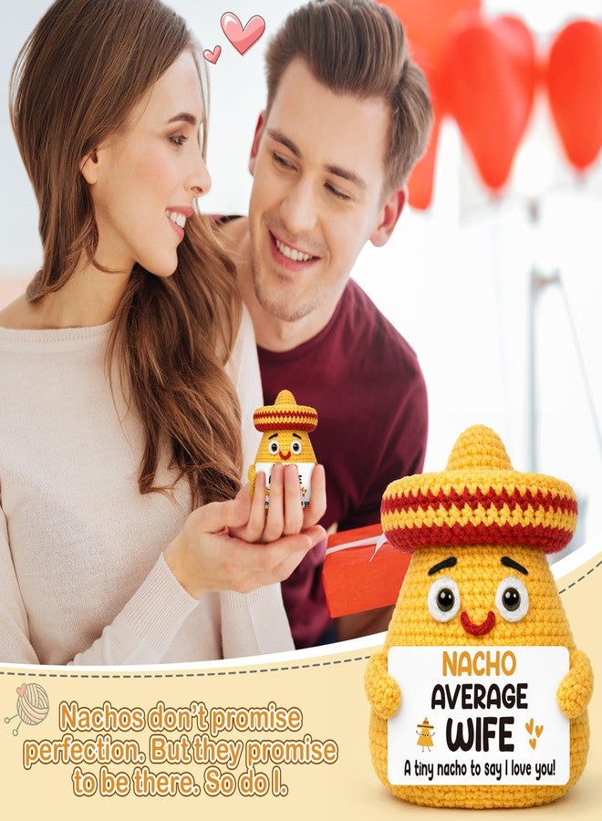 BdayPtion Mothers Day Wife Present from Husband, Wife Birthday Gift for Her, Wife's Anniversary Women Gifts, Wife's Romantic I Love You Gifts, Funny I Love You Present Handmade Crochet Nacho Decoration - Image 5