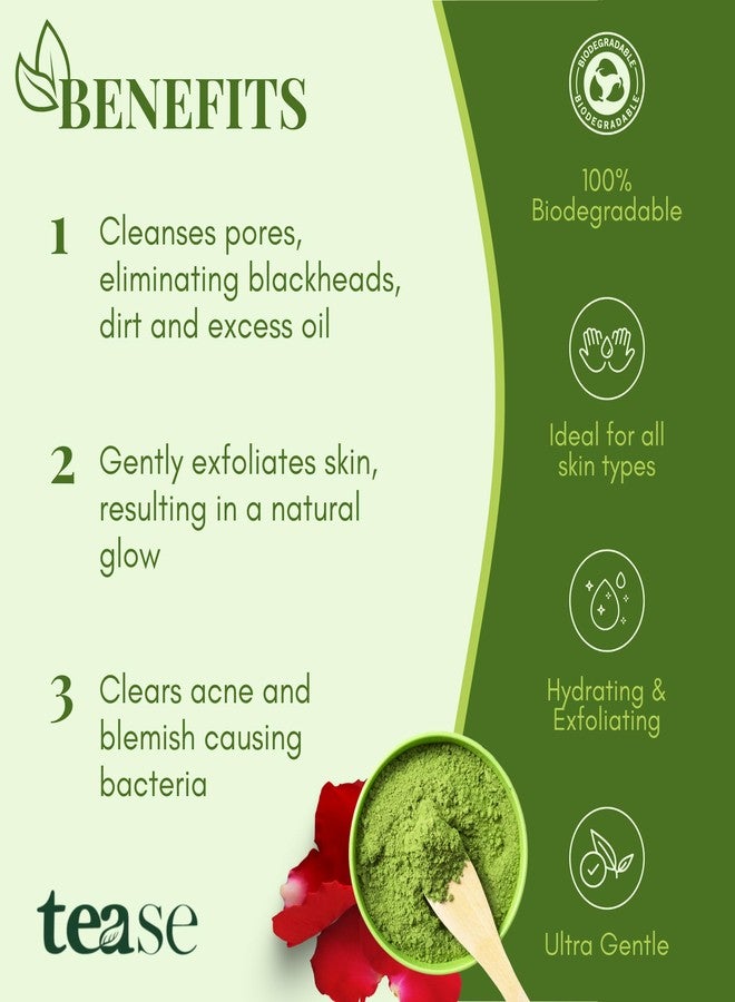 Tease Tea Facial Exfoliator Sponge - Matcha Konjac Facial Sponge, Face Sponge for Cleansing, Konjac Sponge, Exfoliating Sponge for Face, Facial Scrubber Infused with Matcha Green Tea for All Skin - Image 4