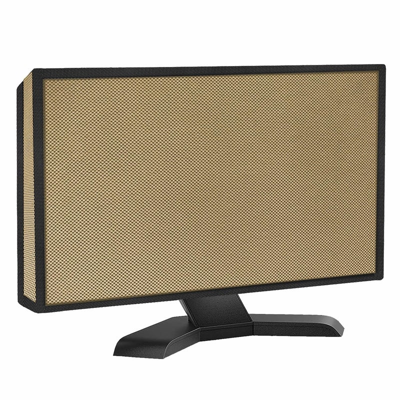 Cranique Dust Proof LCD / LED Monitor Cover for 24" Dell | HP | LG | Lenovo | Samsung | Acer | BenQ 24 Inch (Khaki) - Image 1
