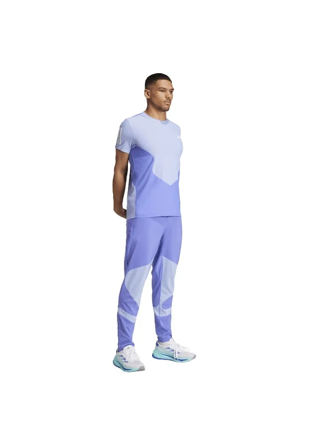 adidas تيشيرت جري Otr B Cb أزرق للرجال مقاس XS