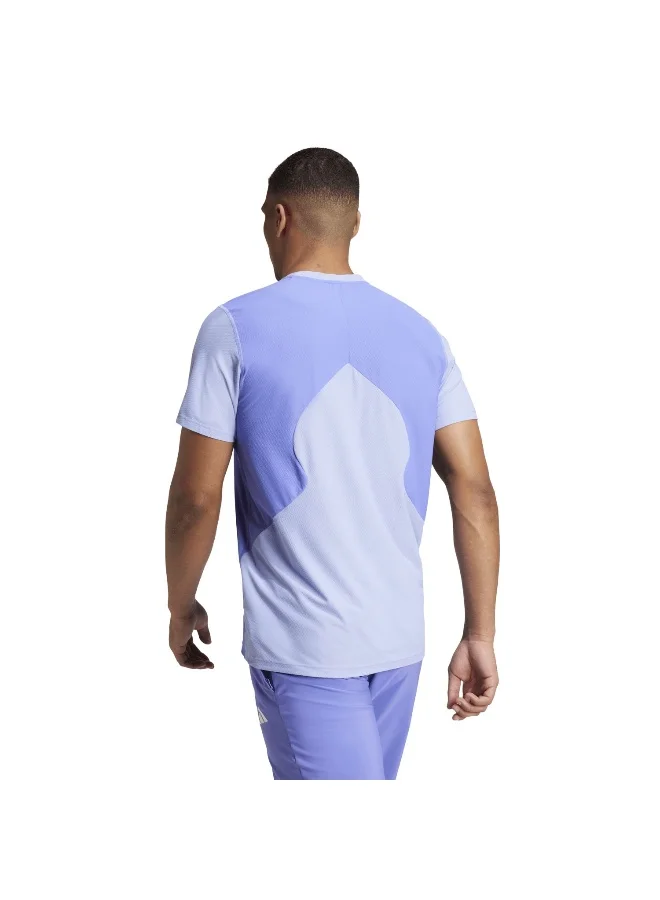 adidas تيشيرت جري Otr B Cb أزرق للرجال مقاس XS
